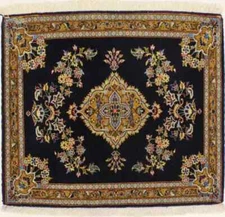 2'9X3 ft Handmade Navy Blue Oriental Rug High KPSI Floral Design Decor Carpet