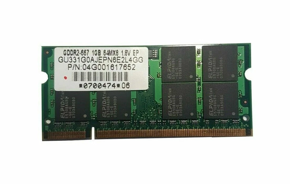 Memoria Sodimm DDR2 ASUS 1GB 667MHz 04G001617652 - Immagine 2 di 3