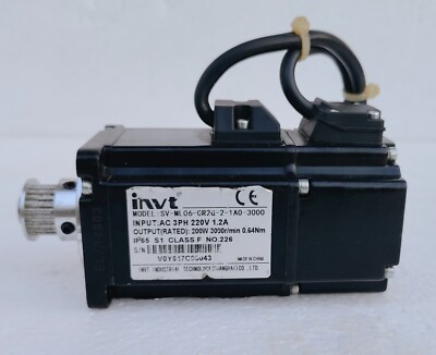 INVT SV-ML06-0R2G-2-1A0-3000 Servomotor AC 3PH 220V 1.2A 200W 3000UPM 0.64Nm #2