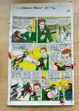 SUPERMAN FAMILY #169 comic ART original COLOR GUIDE red kryptonite KANDOR 1975
