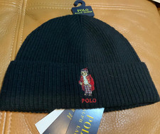 Polo Ralph Lauren Iconic Polo Bear Cuffed knit wool blend hat beanie NWT