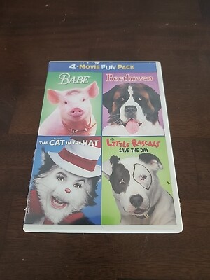 4 Movie Fun Pack DVD Babe / Beethoven / The Cat In The Hat / Little Rascals DVD