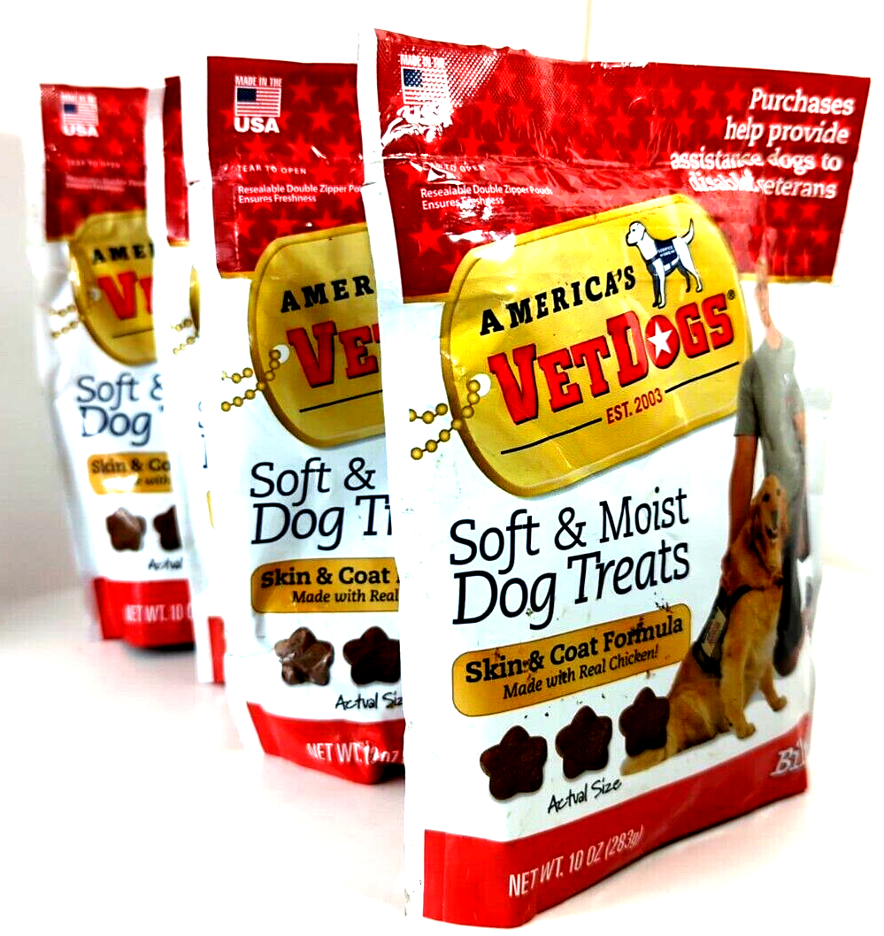 BilJac American VetDogs Dog Treats skin & Coat Lot 4 Bags 10 oz Ea eBay