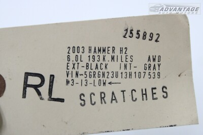 NEW様 2003-2007 HUMMER H2 REAR LEFT SIDE EXTERIOR DOOR PANEL HANDLE