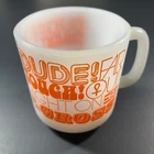 Vintage Glasbake 70’s Coffee Cup Mug Milk Glass Dude Far Out Right On
