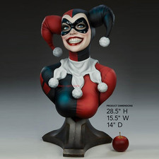 Sideshow 1/1 Harley Quinn Bust Statue Figure Resin Model Collectible Limited