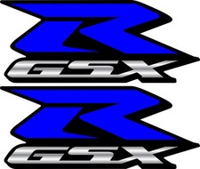 2 calcomanías azules GSXR 600 1000 emblema 750 calcomanías pegatinas gráficas de bicicleta