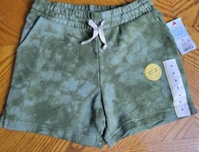 Cat And Jack Girl Shorts Small Flexible Drawstring Green New With Tags