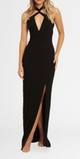 NICHOLAS Ponti Diamond Black Gown Cocktail Formal Size 6 AU Pre owned