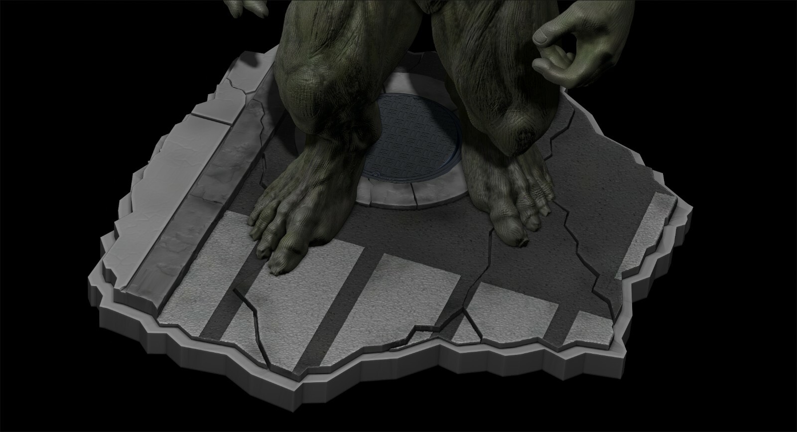 Abomination The incredible Hulk Diorama Marvel DC Comics File STL For 3D Printer