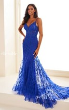 Ellie Wilde Prom Dress, Size 4, Blue, New, Style EW35010