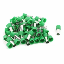 50 x 16mm2 Crimp Cord End Terminal Insulated Bootlace Ferrule Connector Green #