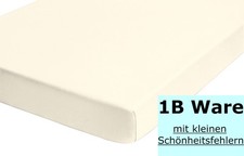 Betttuch Bettlaken ohne Gummizug Baumwolle Biber warm 220x270 Biberna vanille 1b