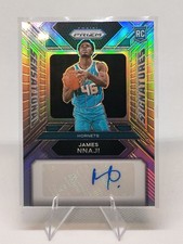 James Nnaji 2023-24 Prizm Basketball Rookie Auto Silver Sensational Signatures 