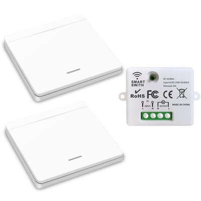 DieseRC 1 Empfänger 2 Schalter Funk Lichtschalter RF Sicherheitsschalter 10A Set