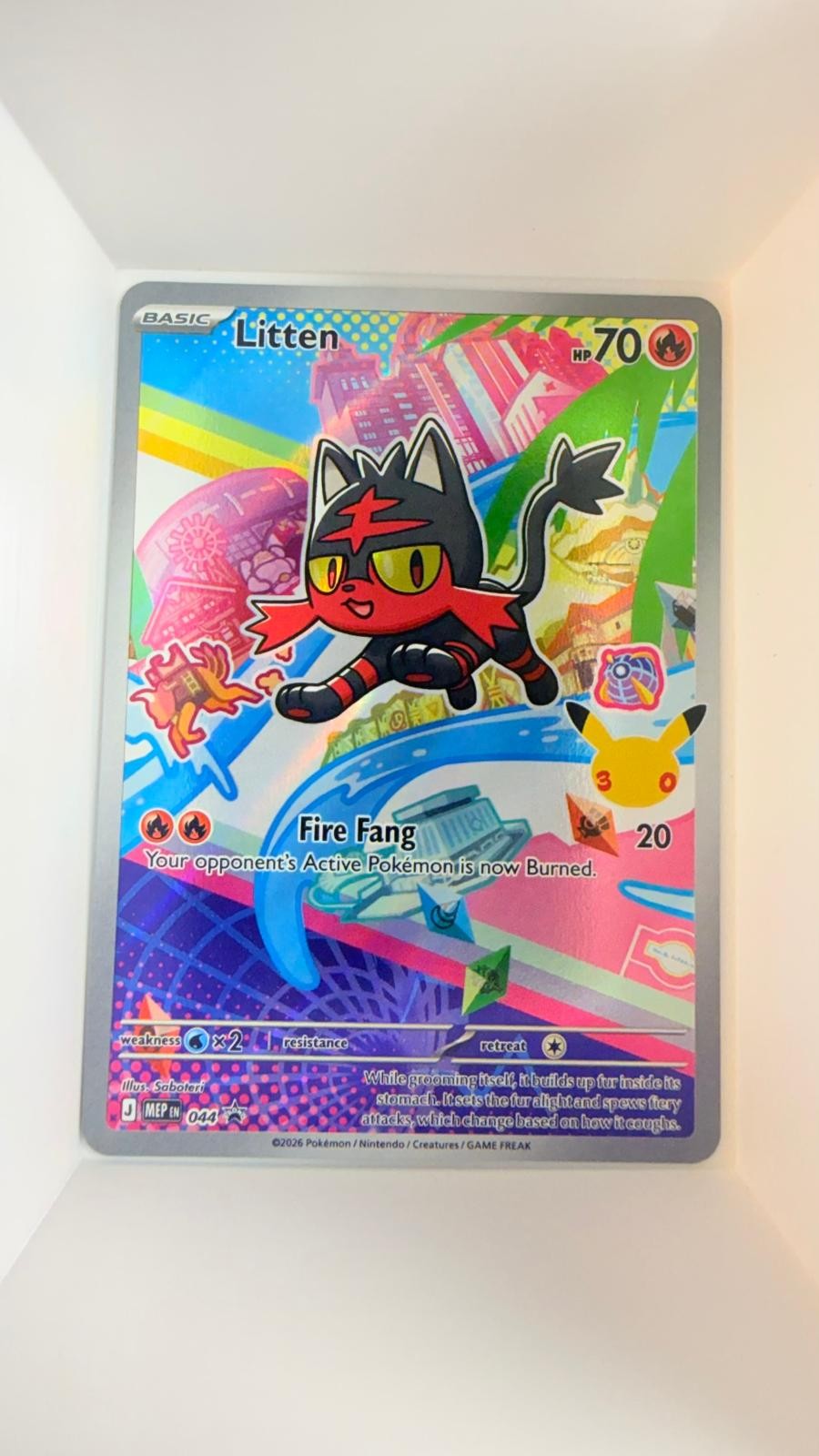 Pokemon Litten ME: Mega Evolution Promo 044 Holo Promo