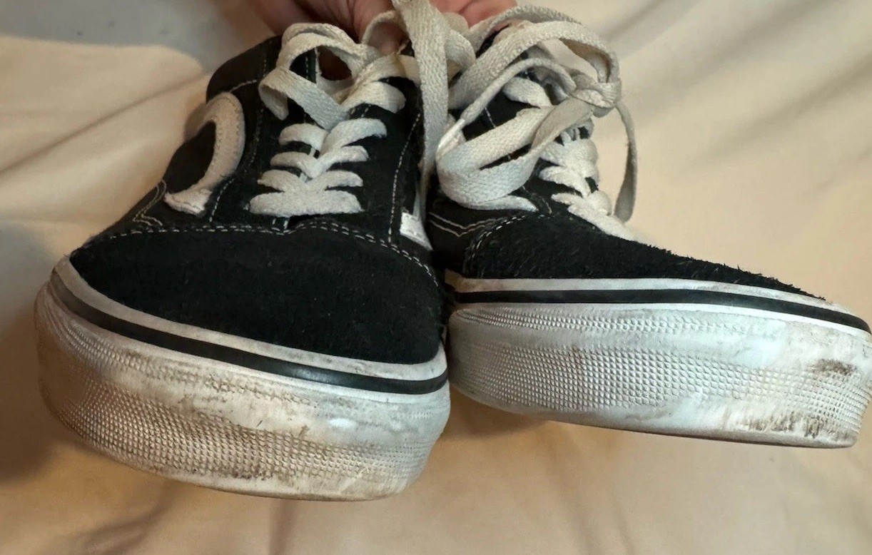 Vans Old Skool Black Suede Canvas Skate Sneakers Size 5 Men 6.5 Women Unisex