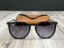 Ray-Ban Erika RB4171 Women's Polarized Sunglasses Black/Gray Brand NEW