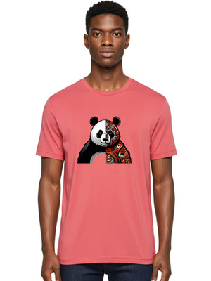 Tattoo-Panda-3 Mens Graphic Tee, 100% Cotton, Casual Summer Wear