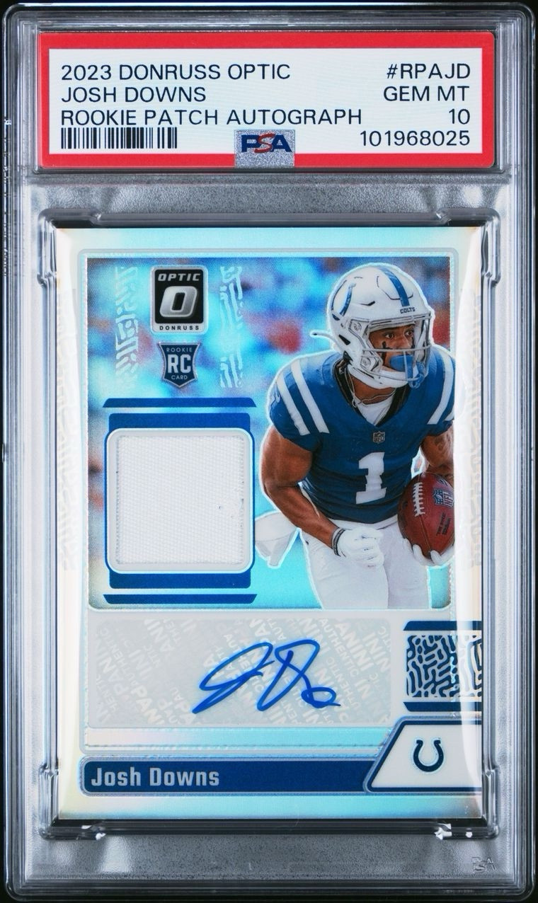 Josh Downs Panini Donruss Optic Rookie Patch Autographs #RPAJD Base