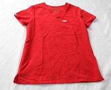 Figs Women's Classic Fit Catarina One-Pocket Scrub Top BL1 Pop Red Size 2XS