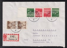 AJ158) BRD Zusammendruck ZD WK 1 auf Brief