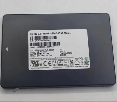 960GB SATA6.0Gbps HXM7404Q Samsung SSD 2.5 SM883 MZ7KH960HAJR-00005 MZ-7KH9600