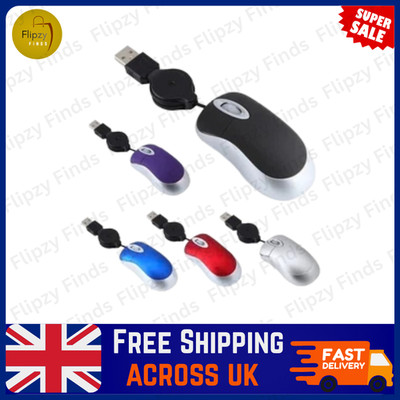 Einziehbare Reise Maus Mini USB optische kabelgebundene Mäuse für Zuhause Laptop Universal