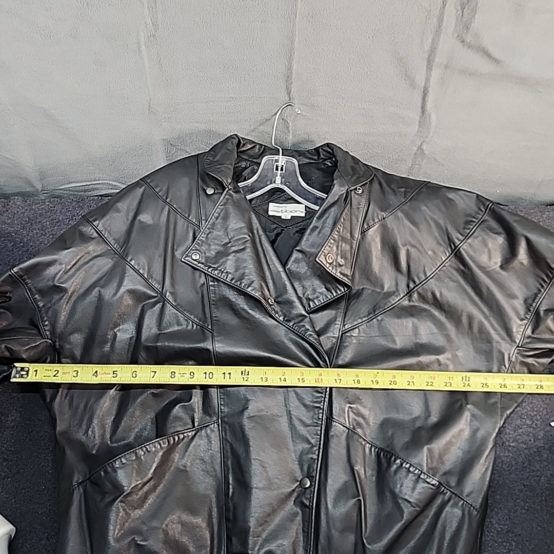 80s Tibor Black Patchwork Leather Motorcycle Jack… - image 11