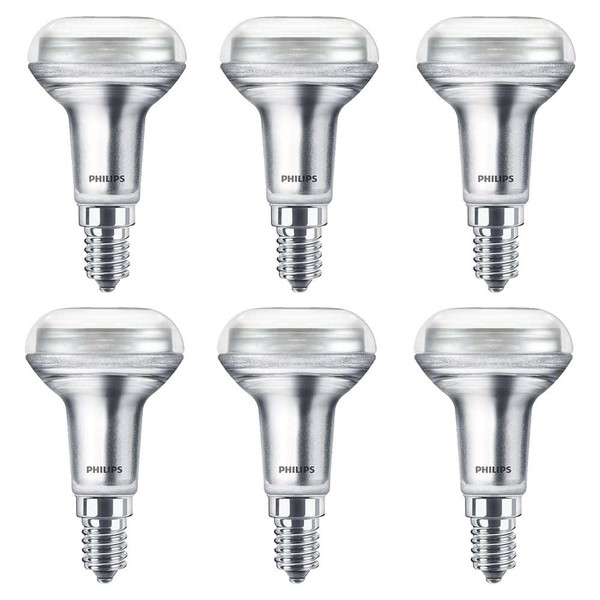 6 X Philips Led Glas Reflektor R50 2,8W = 40W E14 Klar 210Lm Warmweiß 2700K 36°-image
