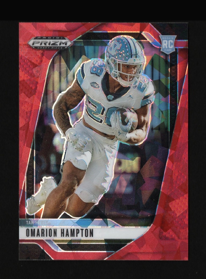 2025 Panini Prizm Draft Picks - Omarion Hampton #74 Red Ice Prizm (RC)