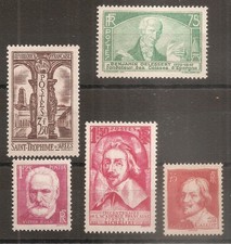 302 à 306 (1935) Série de timbres Neufs sans gomme NSG (cote 96e) (A187)