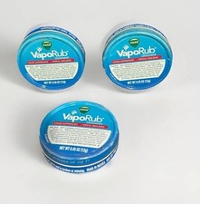 Vicks VapoRub Cough Suppressant Topical Analgesic Ointment 3Pack 12g, 0.45oz 