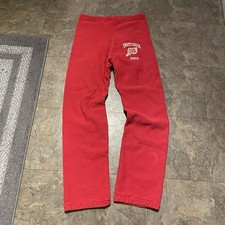Vintage 80s Red Champion Reverse Weave Track Pants Size Large