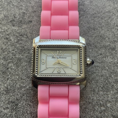 #ad Tommy Bahama Women Watch TB2076 MOP Dial 24mm Silver Tone Case Quartz Analog A18 $17.56