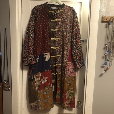 NWT Luan Zai Jiang Nan Patchwork Jacket Long Asian Style Multicolor One Size