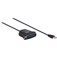 Ativa  USB To Parallel Printer Adapter Cable, 6' 6 feet, Black