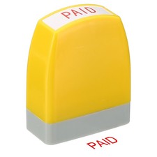 Paid Notice Stamp, Office Stamp Pre Inked Stamp, Yellow