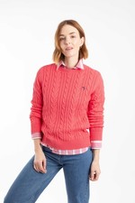 Weird Fish Amberise Crew Neck Cable Knit Jumper