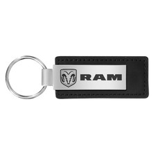 Dodge RAM Large Black Leather Key Chain Key-ring Keychain