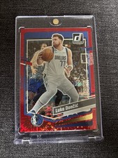 2023-24 Donruss Basketball Luka Doncic #141 International Red Fireworks /88