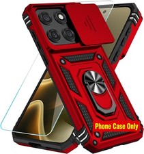Red Case with Slide Camera Cover for Motorola Moto Edge 2026 by SunStory