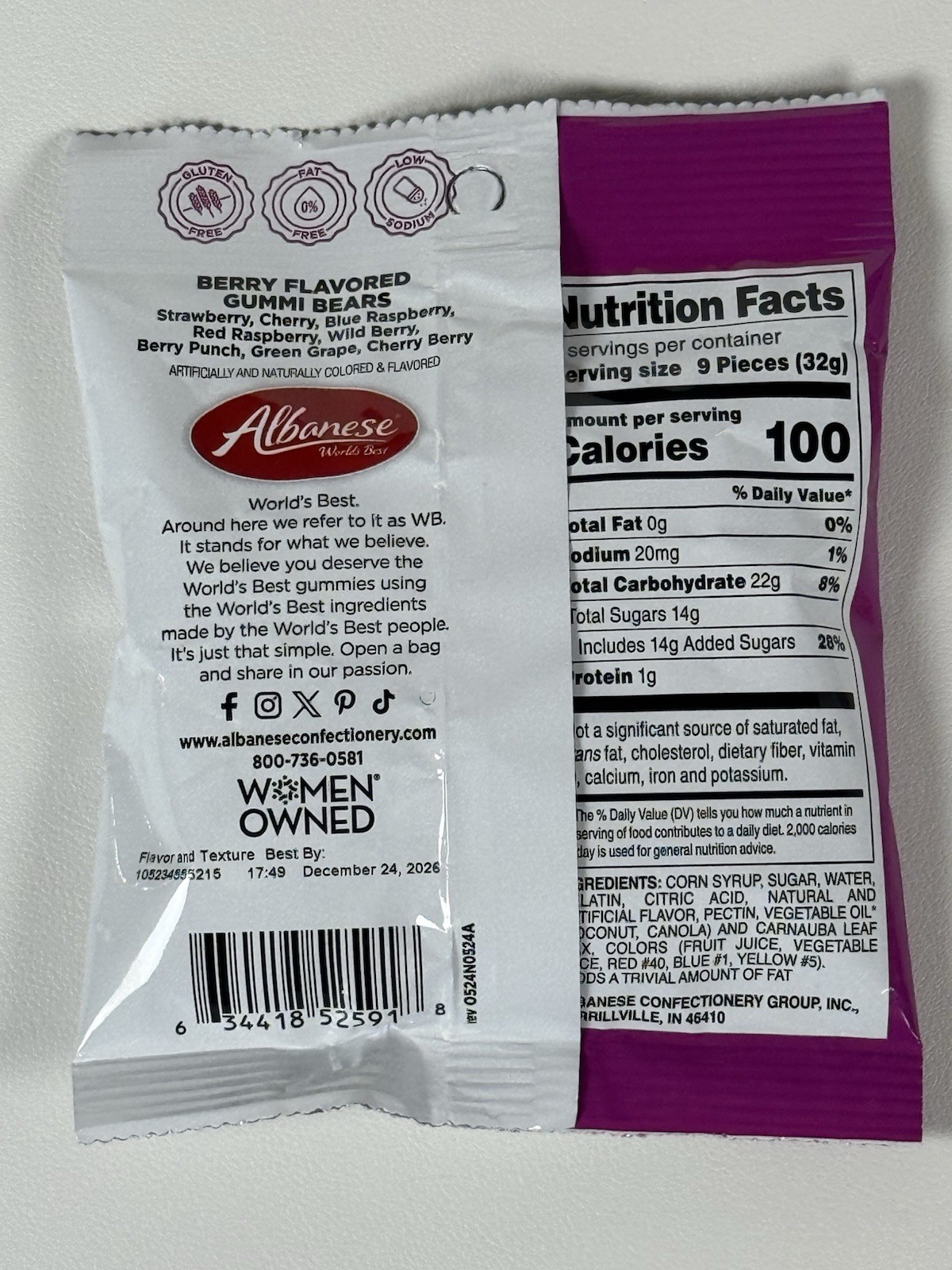 🍭 ALBANESE World's Best Berry Gummi Bears Gluten Free FRESH - Comb.SHIP +$1/ea