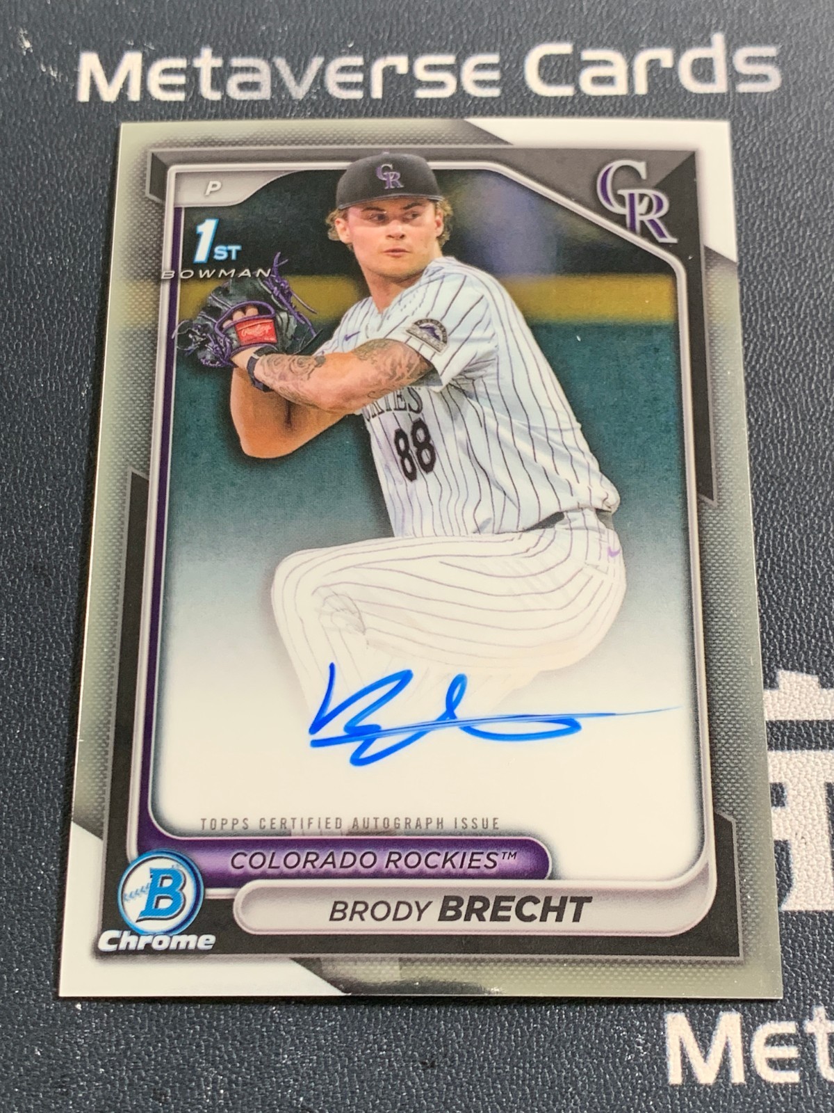 2024 Bowman Draft Chrome Brody Brecht 1st Prospects Auto #CPA-BBR Rockies