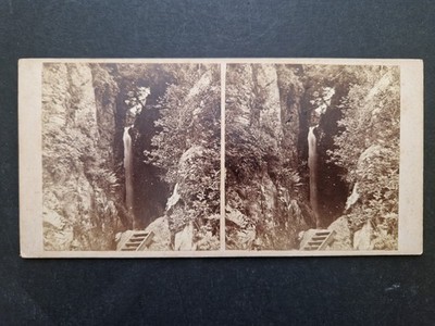Fotokarte Wasserfall, Schlucht, Stereoview #C66900
