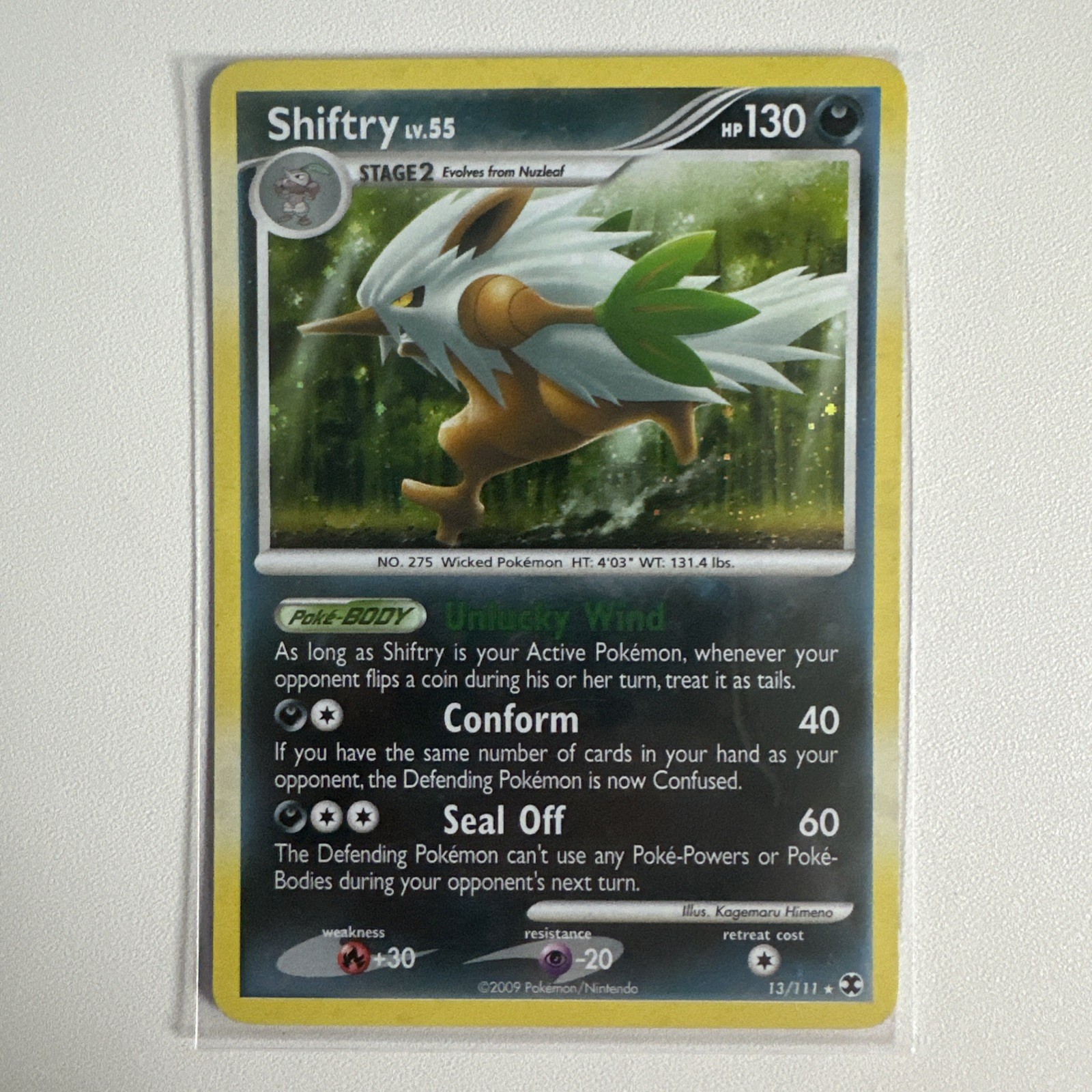 Shiftry 13/111 2009 Rising Rivals Rare Holo Pokemon TCG Near Mint