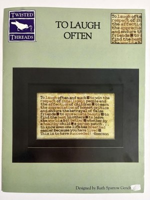 Twisted Threads Kreuzstich Diagramm Muster - oft zu lachen - Emerson Zitat