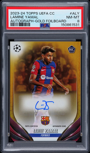 Lamine Yamal [Gold Foilboard] #A-LY 2023 Topps UEFA Club Autograph card