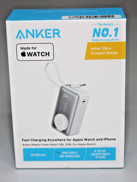 Anker Maggo Powerbank FüR Apple Watch Weiß 10.000Mah Kompaktes 35W Max Neu-image
