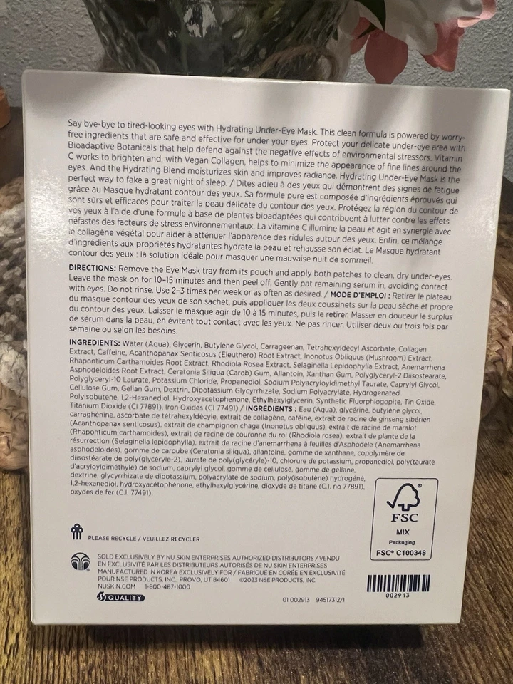 Máscara hidratante sob os olhos Nuskin Nu Skin Nutricentials vitamina C colágeno 10 máscara - Imagem 4 de 4